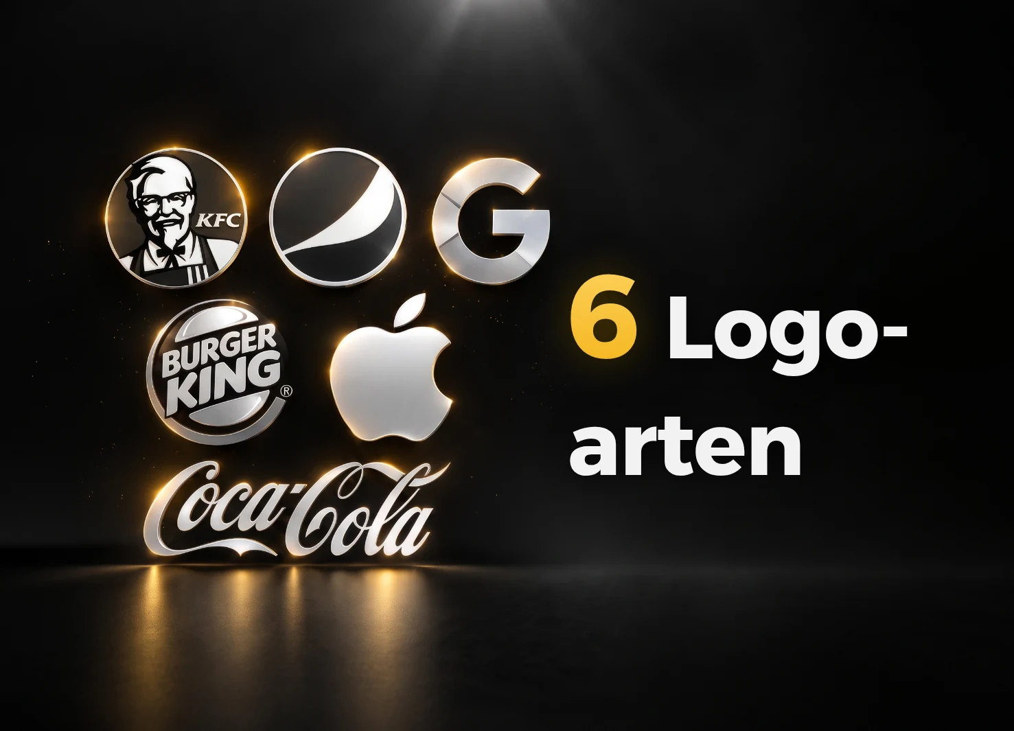 Eine Sammlung bekannter Logo-Arten in verschiedenen Stilen und Farben