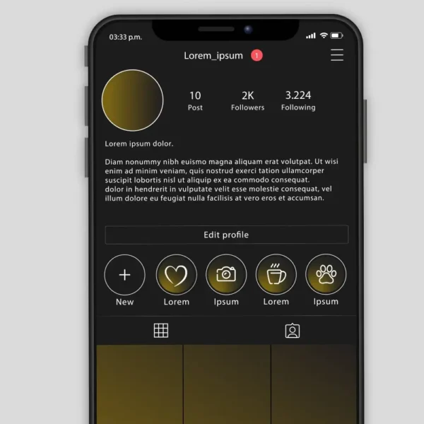 ⁦Black and Gold Instagram Highlight Covers⁩ - الصورة ⁦2⁩